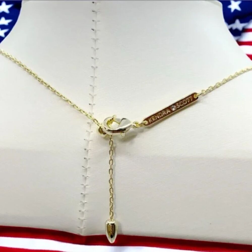NWOT Kendra Scott Jae Star Blue Drusy Gold Pendant Necklace - Picture 8 of 16